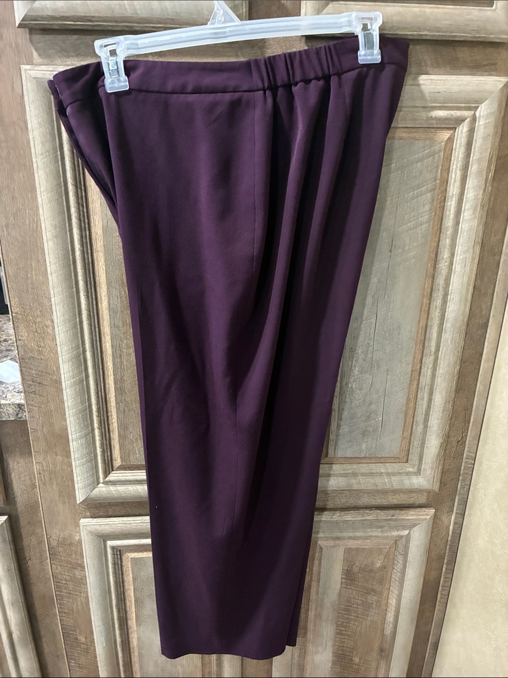 Parisian Works Cropped Ankle Pants in Plum